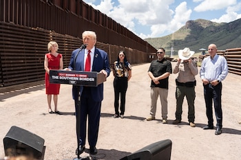 El candidato presidencial republicano Donald