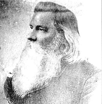 Larga barba blanca y mirada