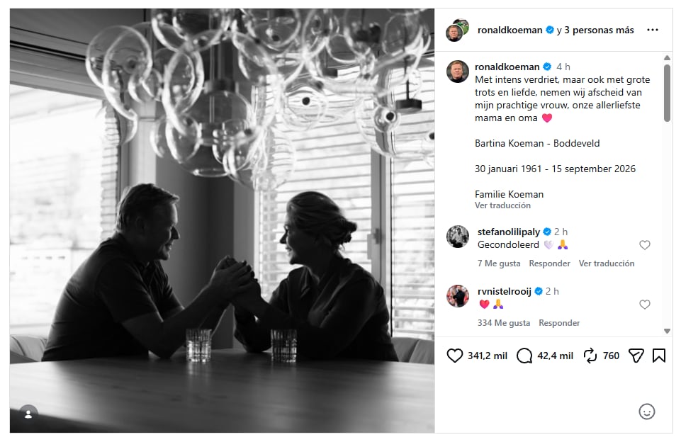 El mensaje de Ronald Koeman en sus redes