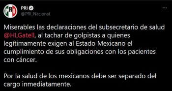 Para el PRI, el gobierno