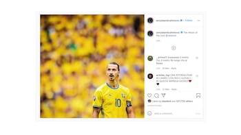 La publicación de Zlatan Ibrahimovic