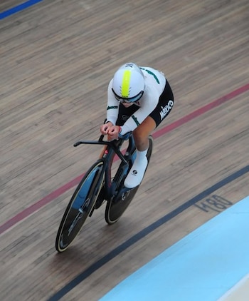 Andrea Robles en el Campeonato Mundial de Ciclismo (CONADE)