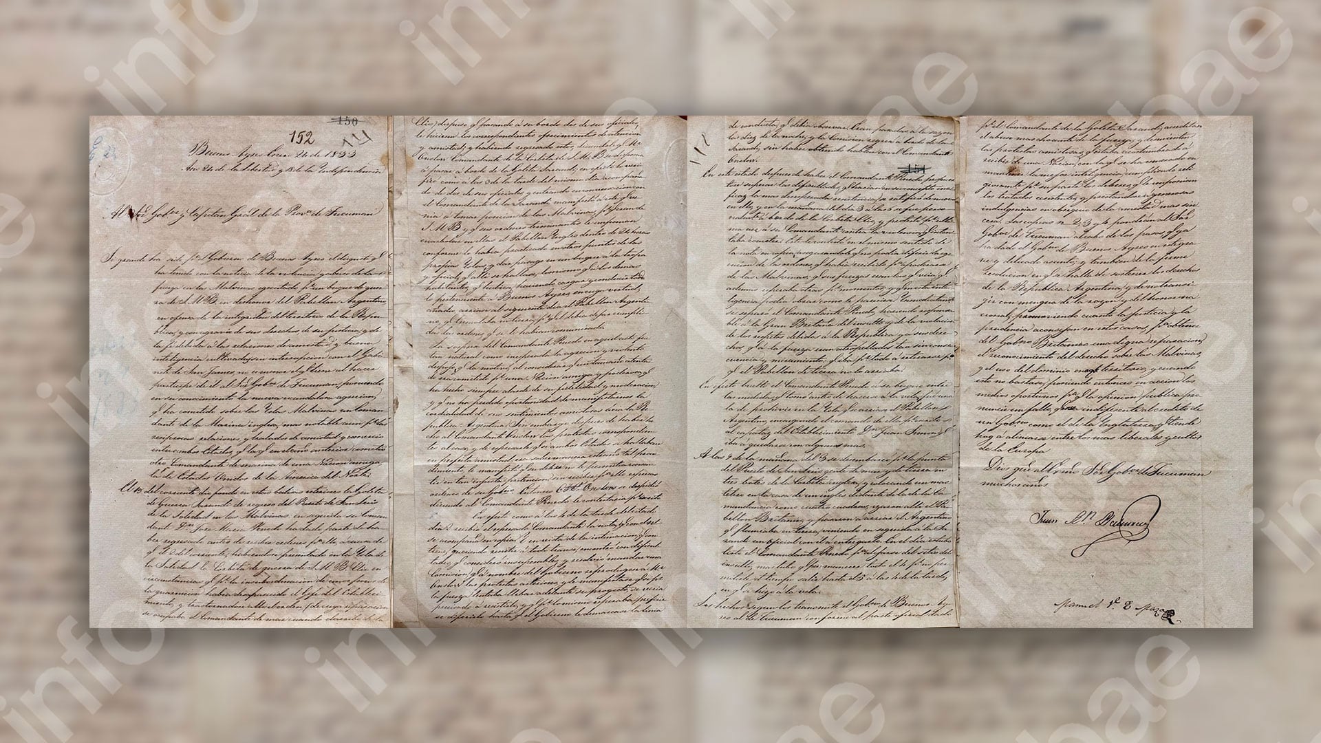 Una carta inédita de 1833 relató la ocupación ilegal de las Islas Malvinas por parte del Reino Unido.