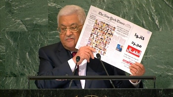 El presidente de la Autoridad Palestina que gobierna en Cisjordania, Mahmud Abas. (AFP)