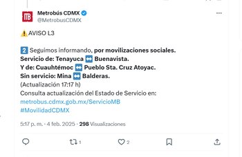 (X/ @MetrobusCDMX)