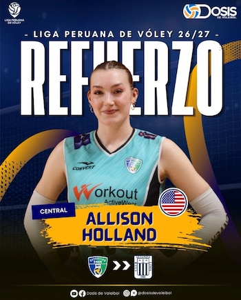 Allison Holland - Alianza Lima Vóley – Liga Peruana de Vóley – Perú – deportes – 4 mayo