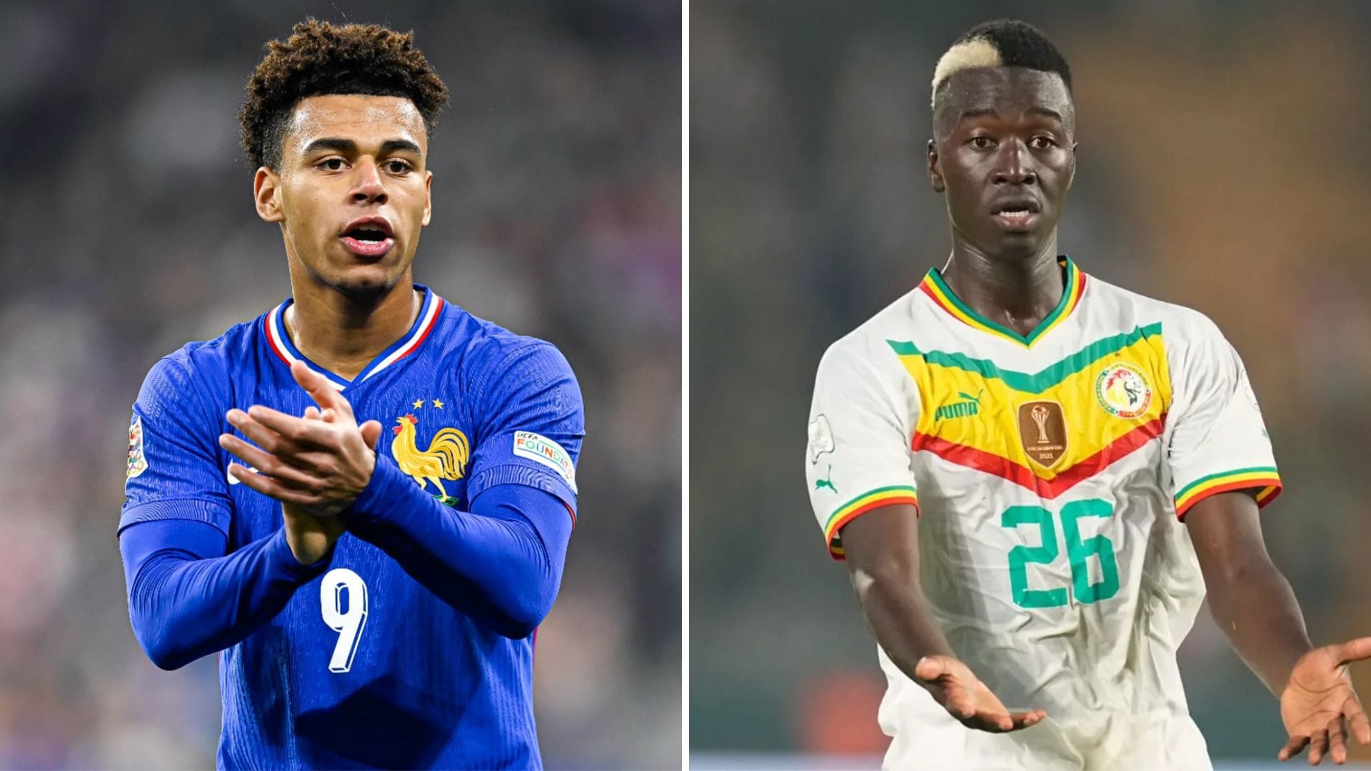 En la imagen aparecen Doue y Nketiah, que con sus selecciones se encuentran en el Grupo I de la Copa del Mundo 2026 - crédito AFP