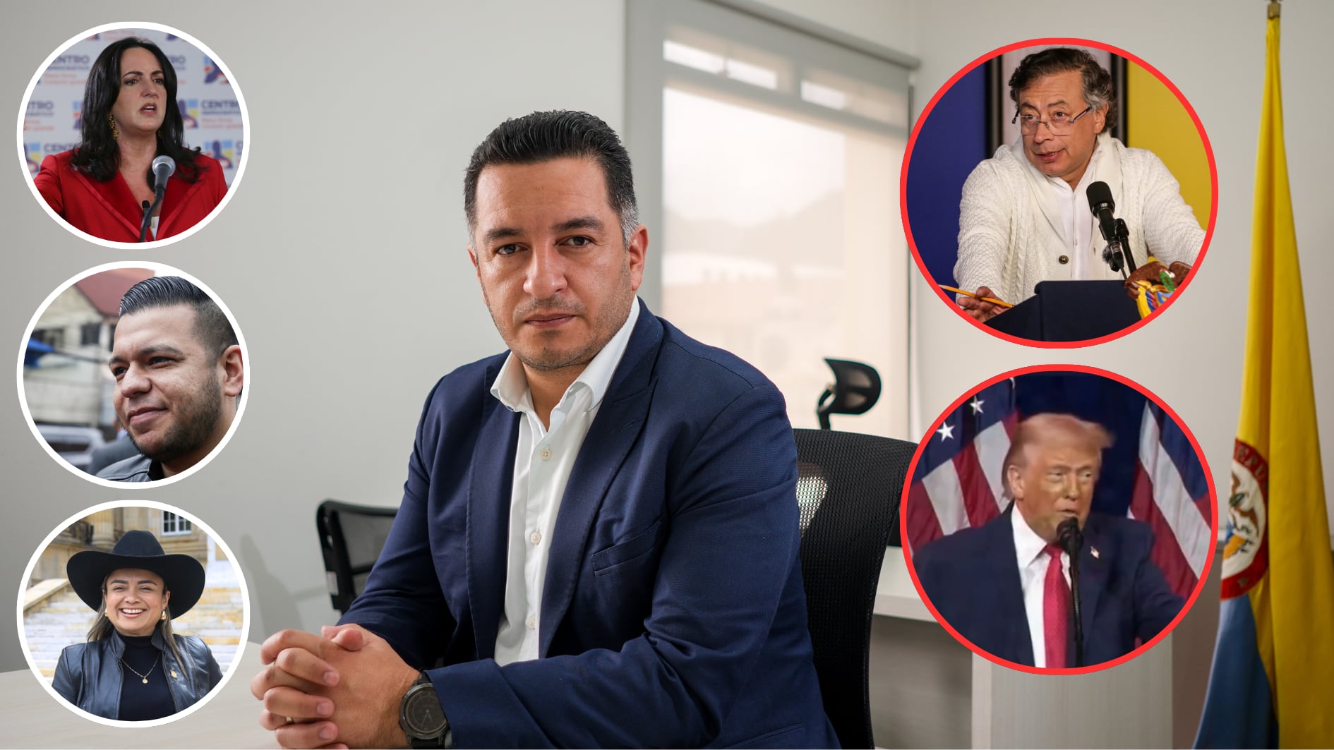 Las declaraciones de Idárraga se conocieron en la antesala de lo que será la jornada de movilizaciones convocadas por el presidente Gustavo Petro - créditos Mariano Vimos/Colprensa | Catalina Olaya/Colprensa | Camila Díaz/Colprensa | @realdonaldtrump/IG