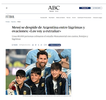 Los medios del mundo reflejaron la despedida de Messi de la selección argentina