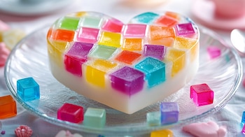 Gelatina mosaico en forma de