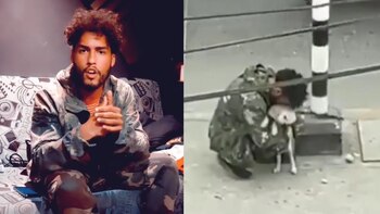 Artista callejero que abrazó a