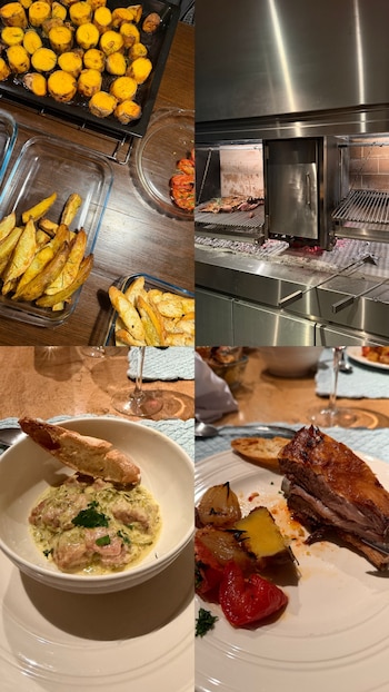 El sábado por la noche, Daniela Christiansson comió una completa parrillada