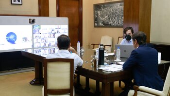 Kicillof en videconferencia con expertos