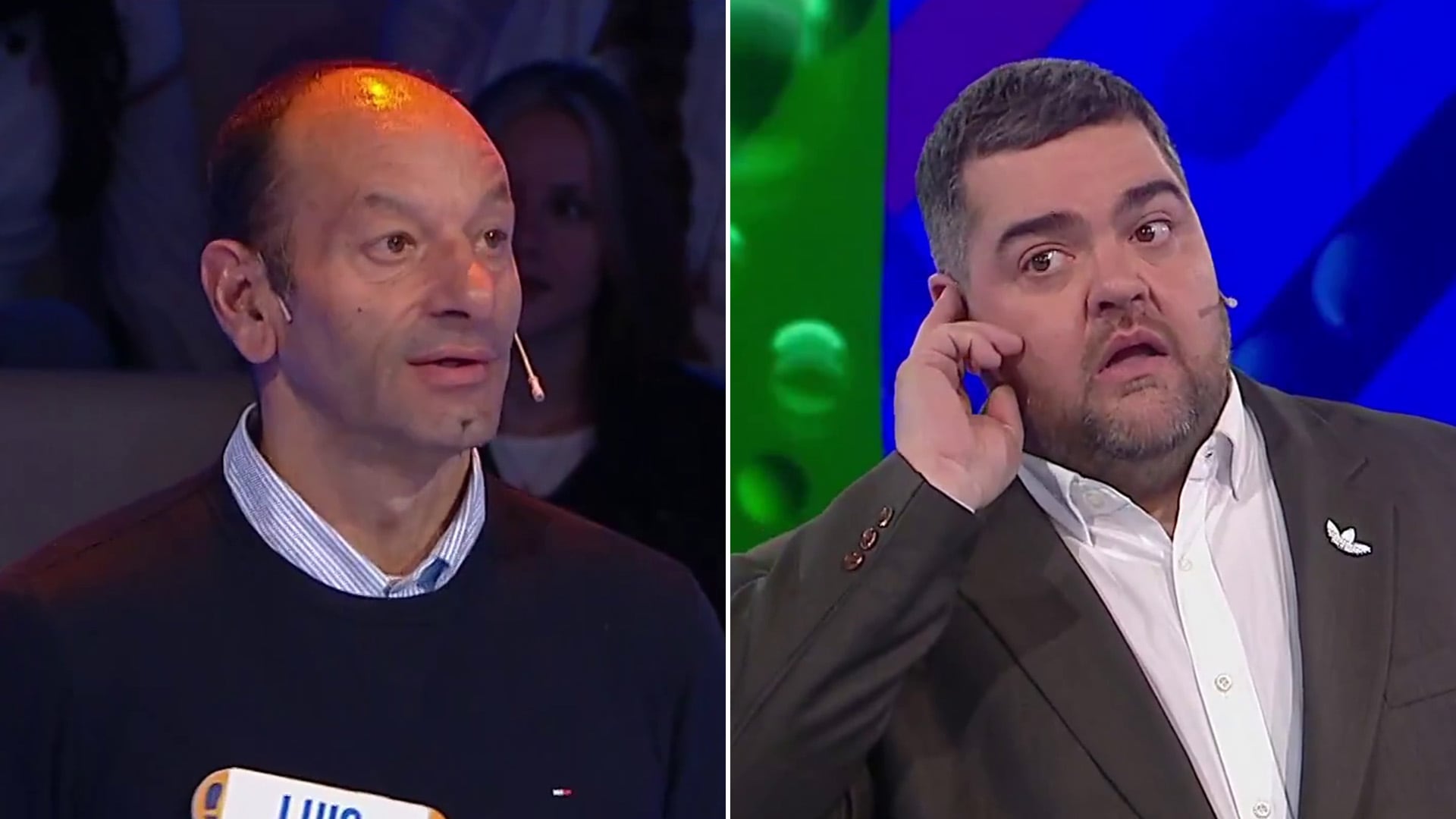 Darío Barassi vivió un momento incómodo en Ahora Caigo cuando un participante piropeó a la productora Luli Latorre frente a su esposa y su hija