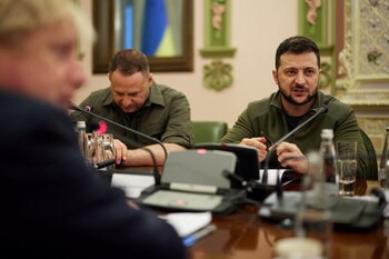 El presidente Zelensky en un