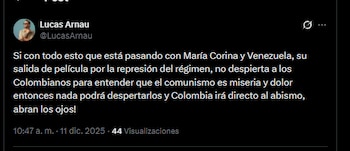 Mensaje de Lucas Arnau en