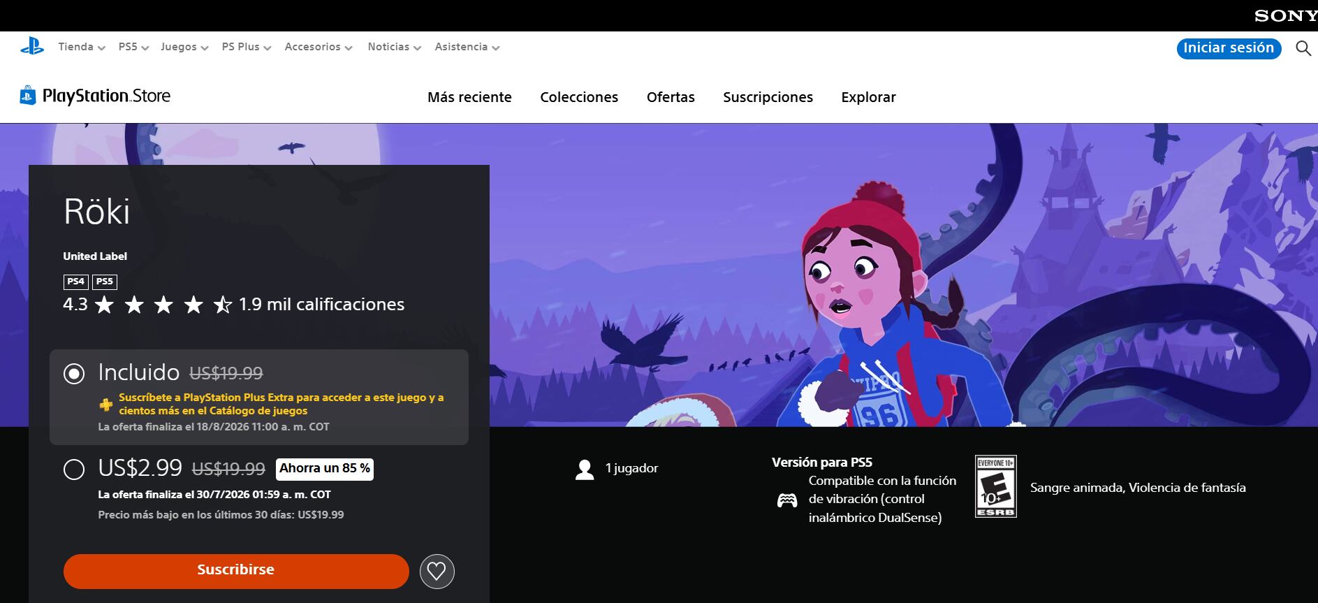 Röki es una aventura de puzles y exploración inspirada en el folclore nórdico. (PlayStation)