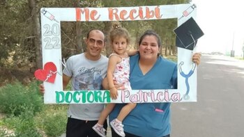 Patricia junto a su marido