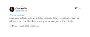 Dor pela morte de Roberto García