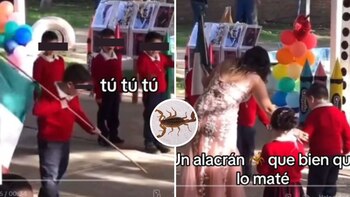 El pequeño se vistió de