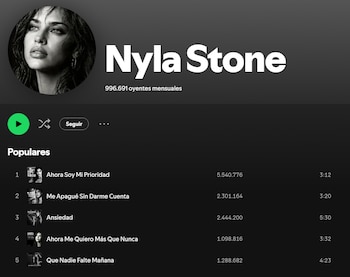 Nyla Stone, la cantante que es viral en TikTok y lidera en Spotify
