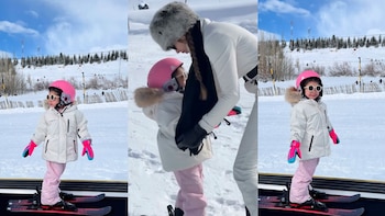 El primer día de esquí de Sarah Burlando: la emoción de Barby Franco por la hazaña en la nieve