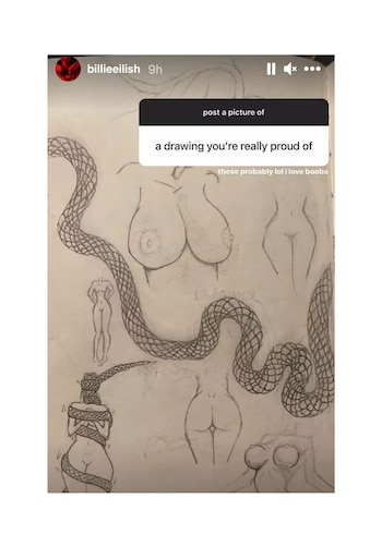 Su boceto, mostrando cuerpos femeninos