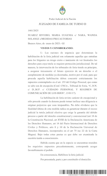 La medida judicial que obtuvo