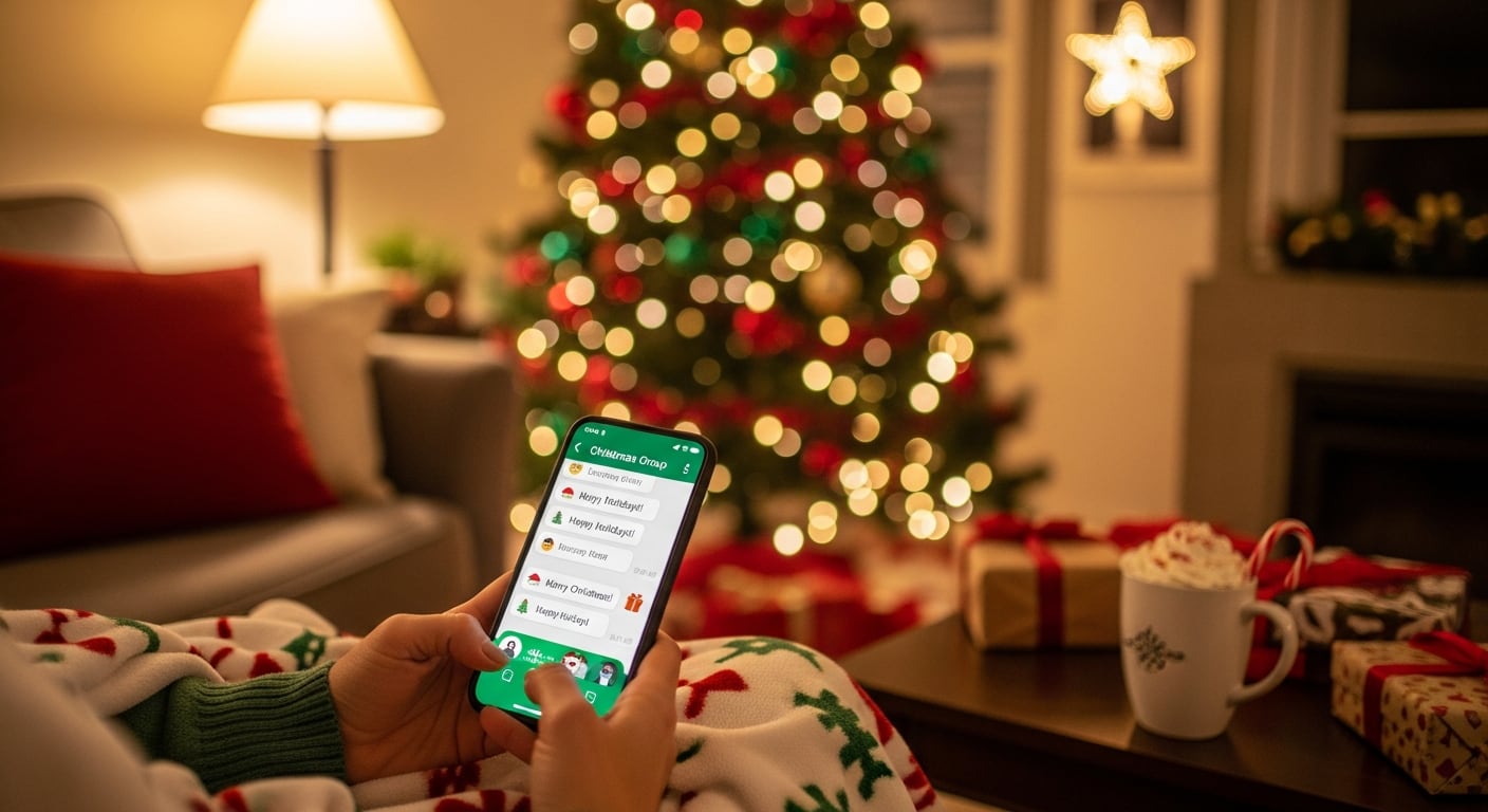 Las frases para enviar por WhatsApp en Nochebuena y Navidad ayudan a mantener el vínculo afectivo con seres queridos y amigos a la distancia (Imagen Ilustrativa Infobae)