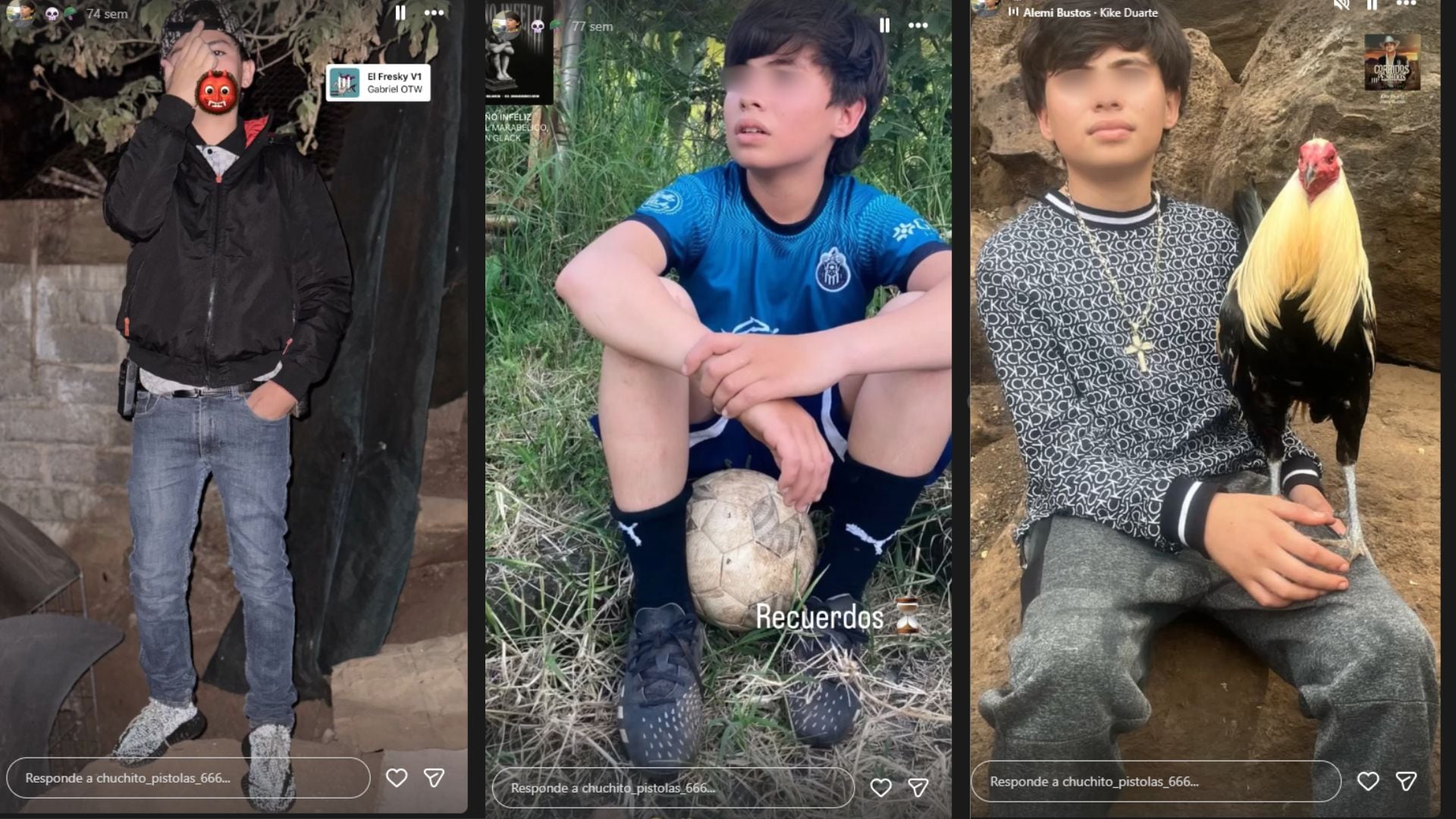 Así se mostraba en redes sociales Chuhito Nini, el niño sicario del Cártel de Los Reyes