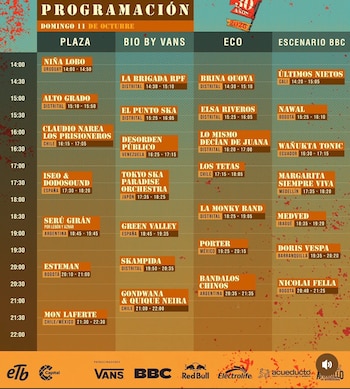 Horarios de Rock Al Parque para el domingo 11 de octubre - crédito @rockalparqueoficial/Instagram