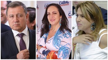 Senadores uribistas Ernesto Macías, María