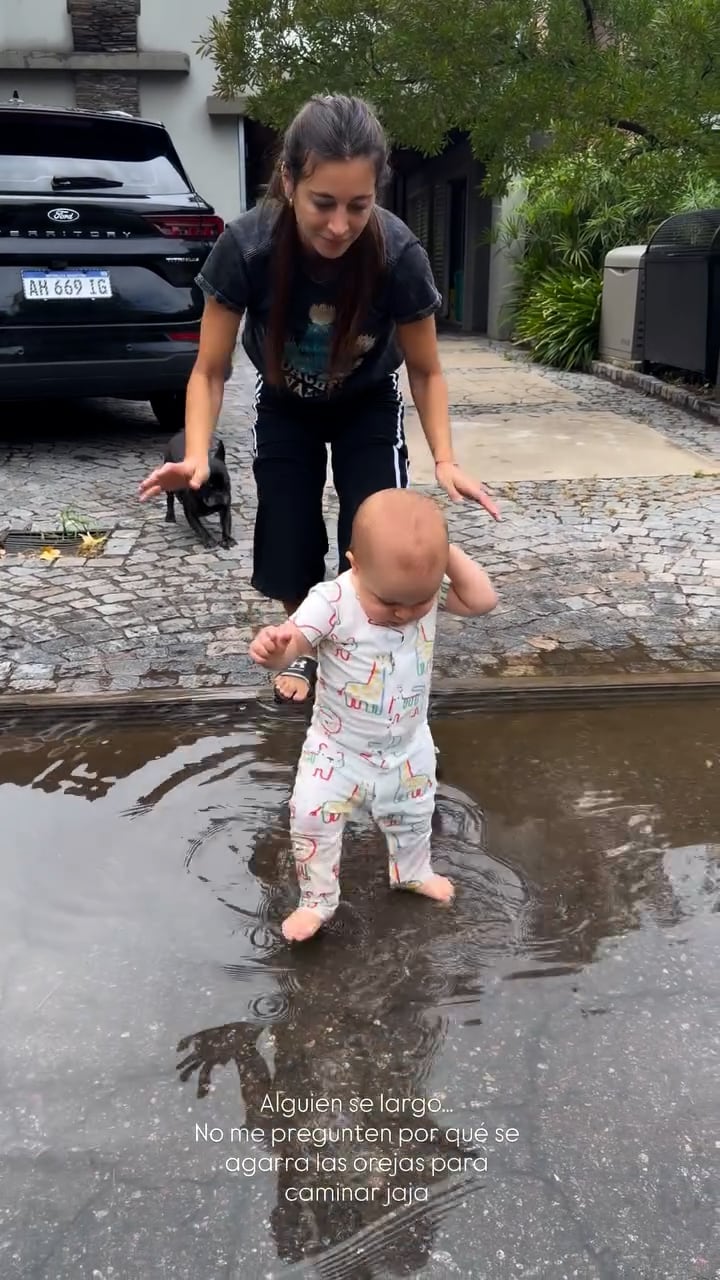 Sol Pérez compartió el emotivo momento en que su hijo caminó solo mediante un video en redes sociales