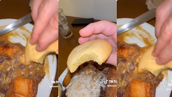 Creador de contenido español creó polémica y “asco” entre colombianos al comer fríjoles con pan de bono: “Qué crimen acabas de cometer”