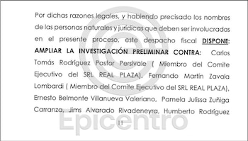 La Fiscalía de Trujillo incluyó