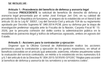 José Jerí tendrá un abogado