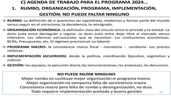 La agenda de trabajo para