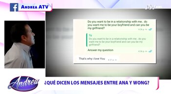 Josué lee los chats de Ana y Chang Wong. (ATV)