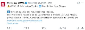Línea 1 del Metrobús de