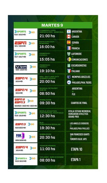 Agenda deportiva