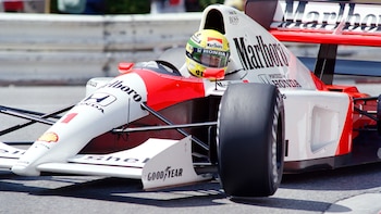 La victoria de 1991 fue el triunfo número 30 de Senna en la Fórmula 1 y estuvo dedicada a su madre, Dona Neyde (Photo by - / AFP)