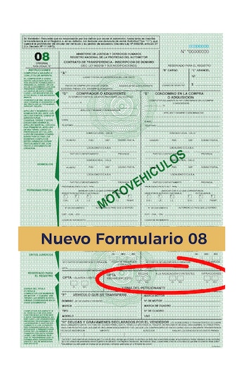 El nuevo formulario 08 permite