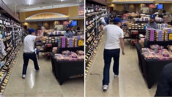 En video quedó captado una fuerte pelea entre un colombiano y un mexicano en supermercado de Los Ángeles, Estados Unidos