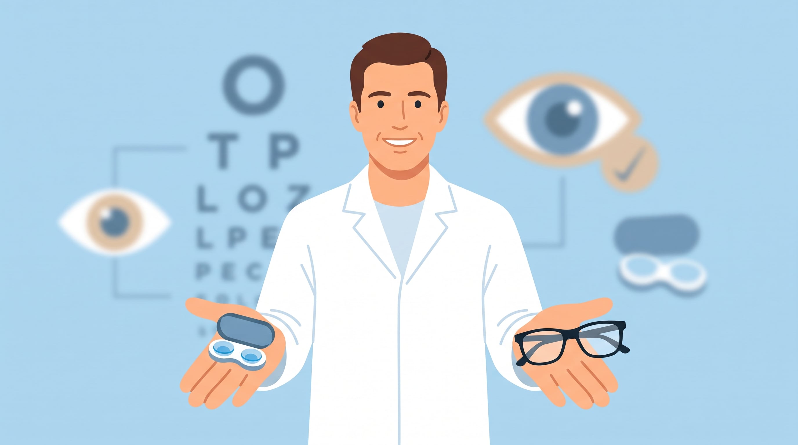 La elección entre anteojos y lentes de contacto depende del estilo de vida, las características del ojo y la supervisión profesional (Imagen Ilustrativa Infobae)