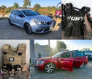 Parte de los indicios asegurados