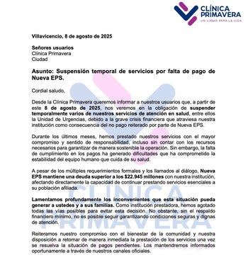 La medida, vigente desde el