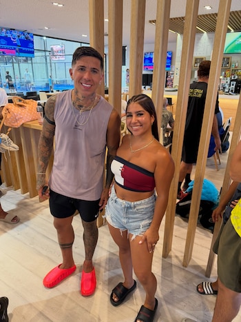 La imagen junto a Julián Álvarez