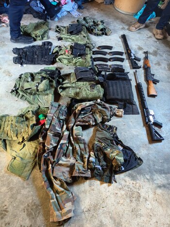 Parte de lo hallado por