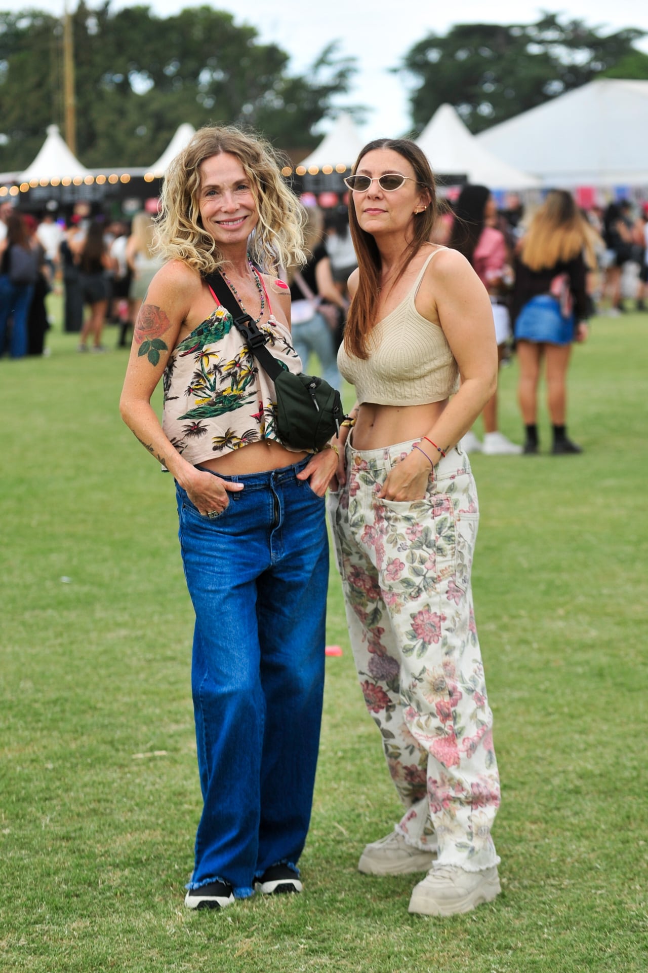 Gloria Carrá apoyando a su hija, Angela Torres, en su debut en el Lollapalooza (Gustavo Gavotti)
