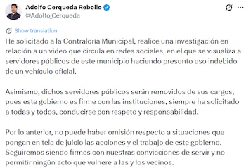 Alcalde de Nezahualcóyotl ordena destitución tras video viral.
